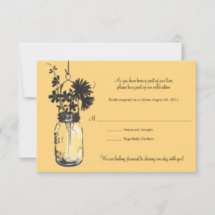 Carte RSVP Fleurs Sauvages & Pot en Terre Cuite