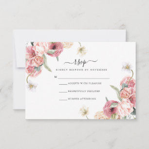 Carte RSVP florale Annabeth