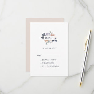 Carte RSVP florale simple et rustique