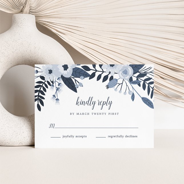 Carte RSVP Flore Delft (Créateur téléchargé)