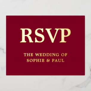 Carte RSVP Foil Classic Burgundy Song Choice