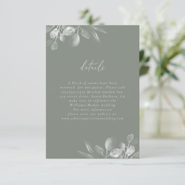 Carte RSVP Foliage Dreamy (Debout devant)