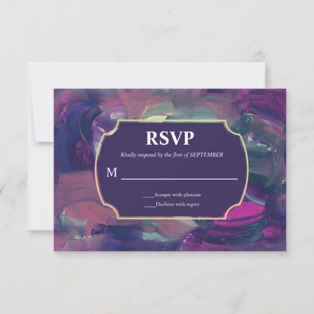 Carte RSVP Gras Acrylique (Devant)