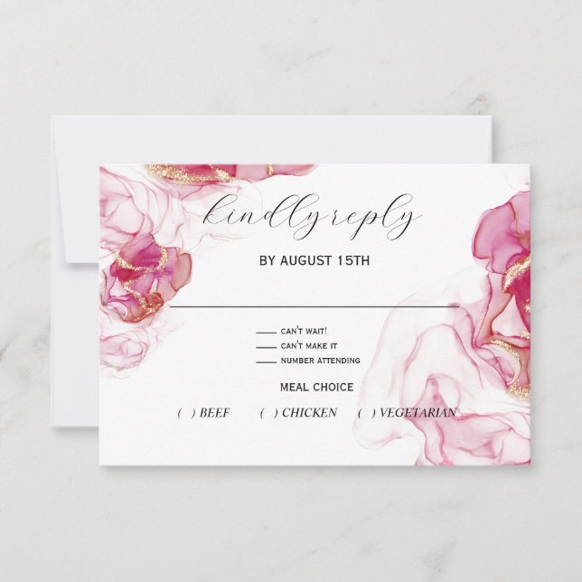 Carte RSVP Gras Viva Magenta Crimson (Devant)
