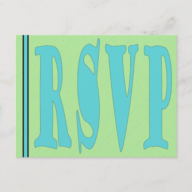 Carte RSVP-GreenAqua (Devant)