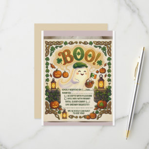 Carte RSVP Halloween St Patrick effrayante imprima