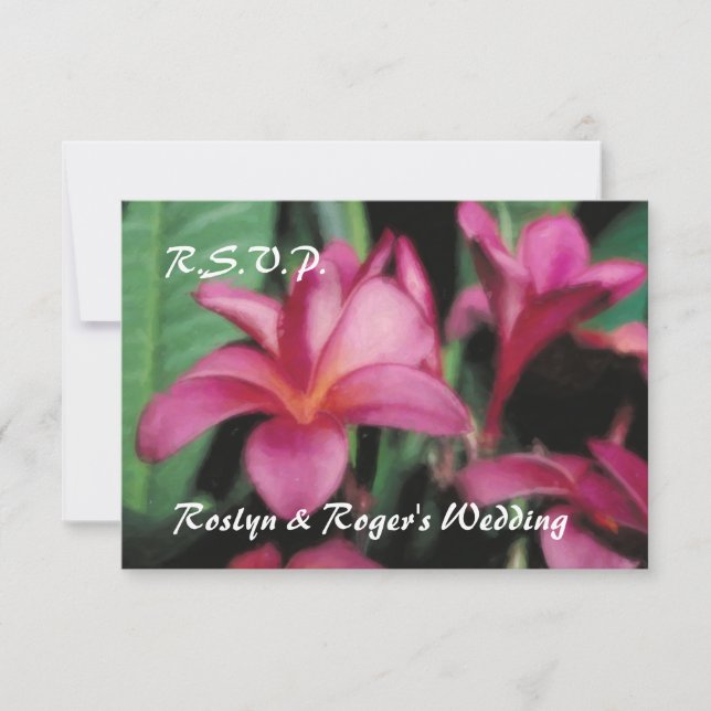Carte RSVP Hawaiian Tropical Plumeria (Devant)