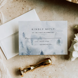 Carte RSVP hiver Reverie