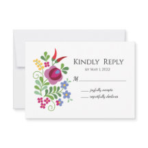 Carte RSVP Hongroise Design Red Peppers