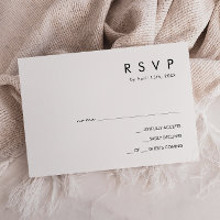 Carte RSVP horizontale minimaliste moderne