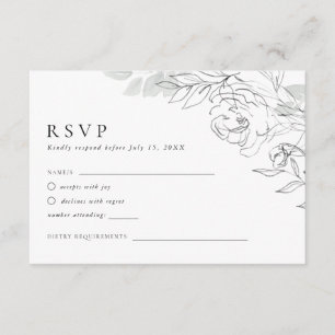 Carte RSVP illustrant la flore botanique