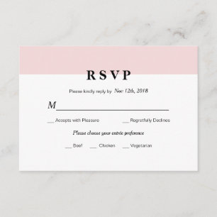 Carte RSVP initiale de mariage moderne