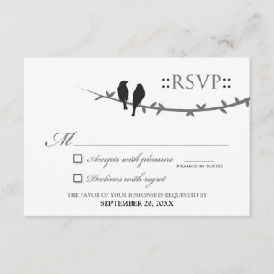 Carte RSVP Inséparable (noir et blanc)