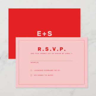 Carte RSVP inspirée par Hot Red et Rose Wes Anders