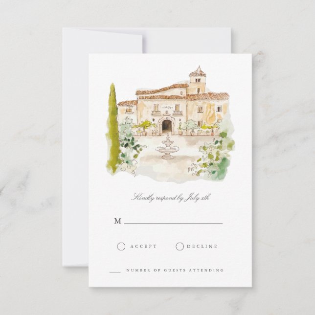 Carte RSVP italienne Toscane (Devant)