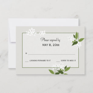 Carte RSVP Jasmine