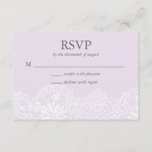 Carte RSVP Lavender Lace Wedding