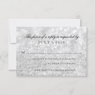 Carte RSVP - Lit Silver Glit Fab