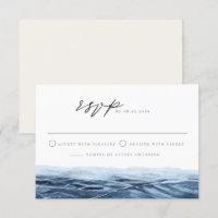 Carte RSVP MAIRI Ocean ou Lake Destination Wedding