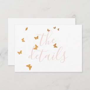 Carte RSVP mariage Cake Butterflies