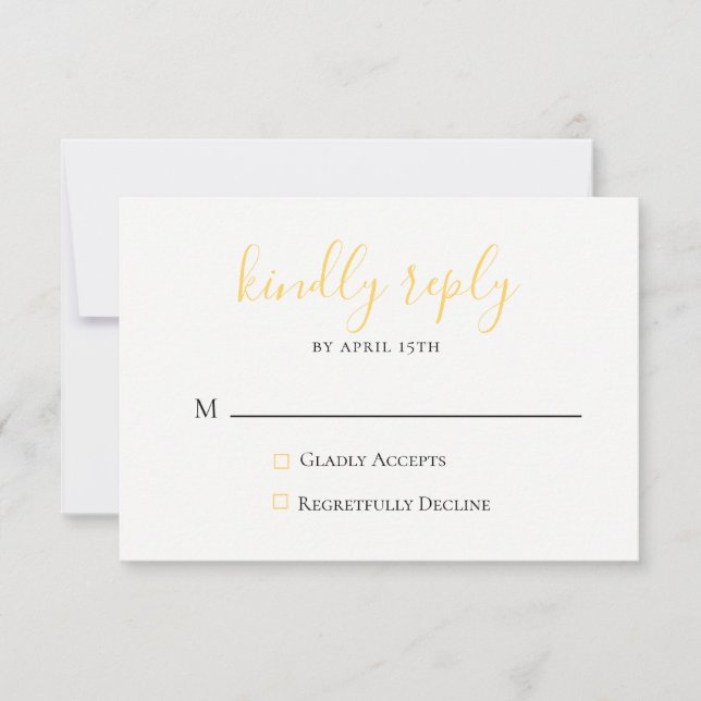 Carte RSVP Mariage de verger Citrus (Devant)