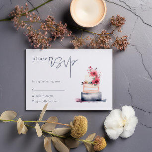 Carte RSVP Mariage Watercolor