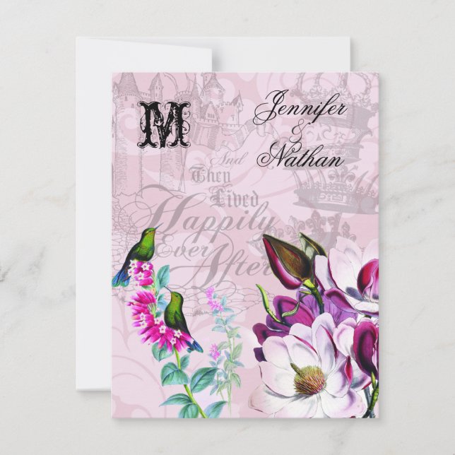 Carte RSVP Mariages Magnolias Mariages (Devant)