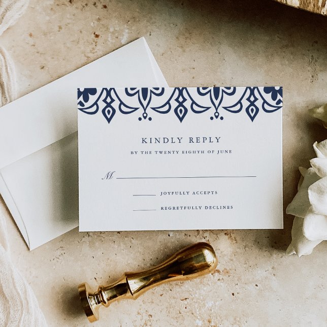 Carte RSVP Marrakech | Marine (Créateur téléchargé)