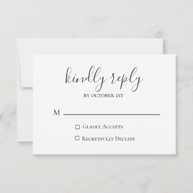 Carte RSVP Mauve Wedding (Devant)