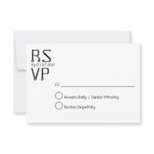 Carte rsvp minimale simple