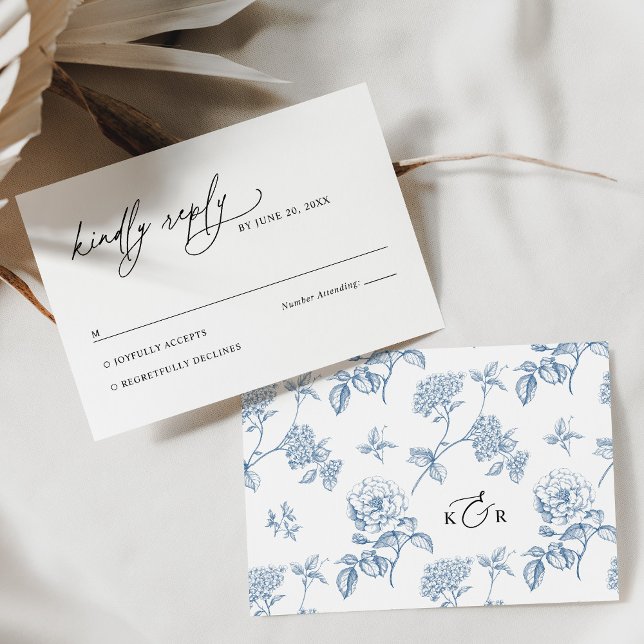 Carte RSVP minimaliste de mariage noir et blanc (Créateur téléchargé)