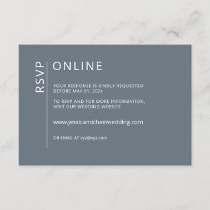 Carte RSVP minimaliste Dusty Blue en ligne