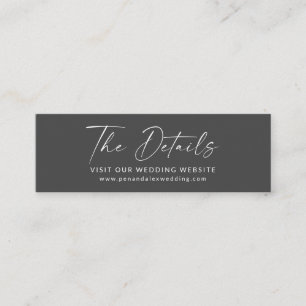Carte RSVP minimaliste en noir blanc Script Websit