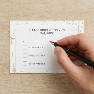 Carte RSVP minimaliste Fleurs sauvages