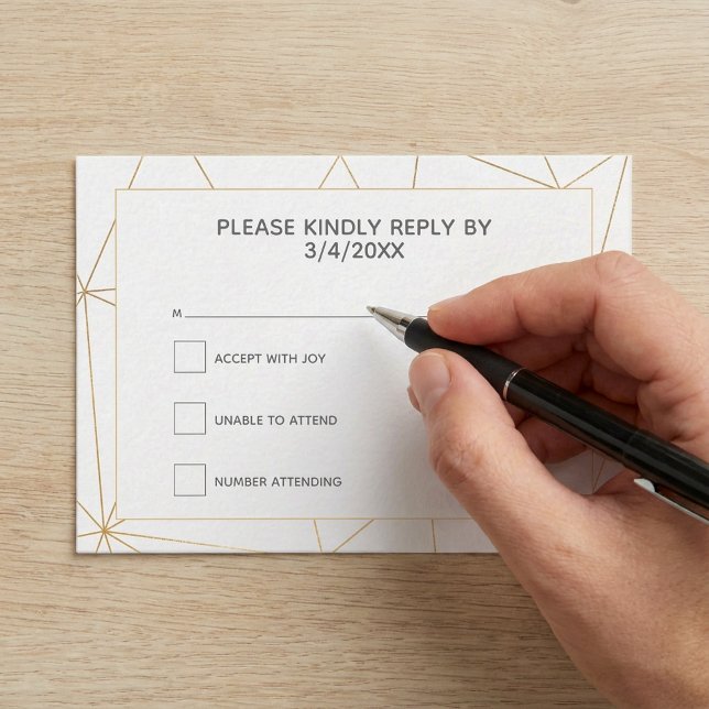 Carte RSVP minimaliste Fleurs sauvages (Minimalist wild Flowers RSVP Card.)