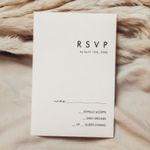 Carte RSVP minimaliste moderne