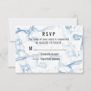 Carte RSVP minimaliste pour fumée bleue