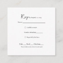 Carte RSVP modèle