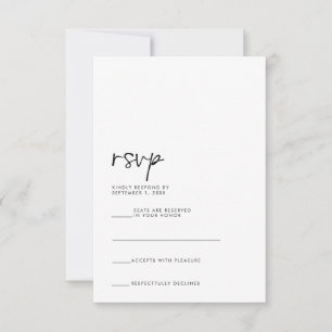 Carte RSVP moderne