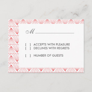 Carte RSVP moderne Art Déco II