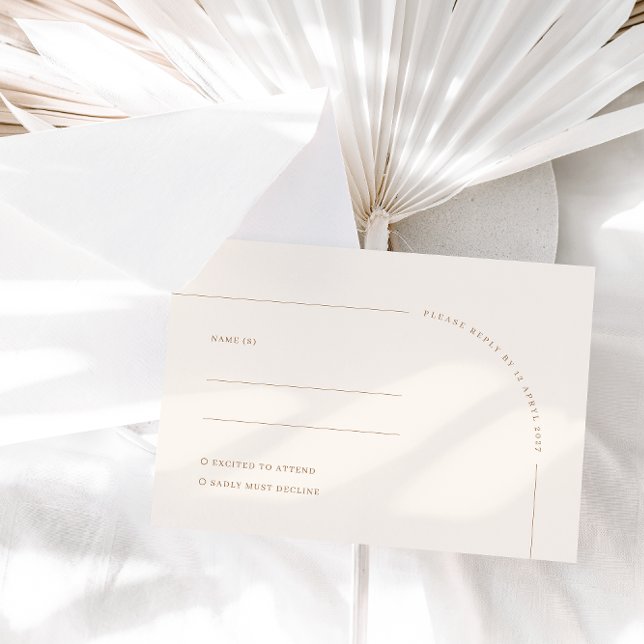 Carte RSVP moderne Minimalist Boho Arch (Créateur téléchargé)