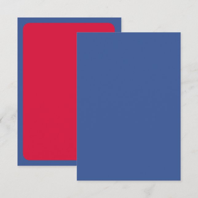 Carte RSVP moderne personnalisée - Duo Bleu et Cri (Devant / Derrière)