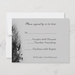 Carte RSVP modifiable Hauné Sky et Ravens