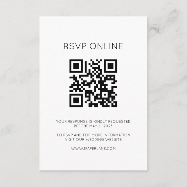 Carte RSVP Monogramme en ligne (Devant)
