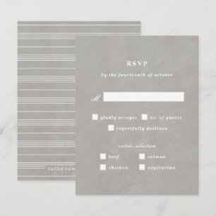 Carte RSVP Nautique À Noeud Illustré - Gris