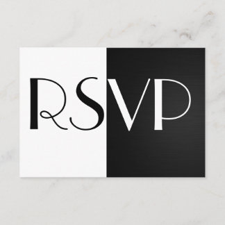 Carte RSVP noir et blanc