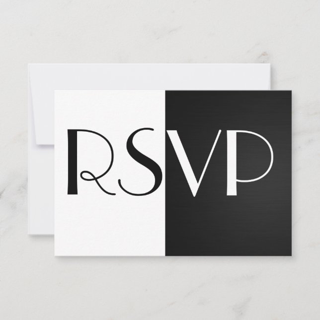 Carte RSVP noir et blanc (Devant)