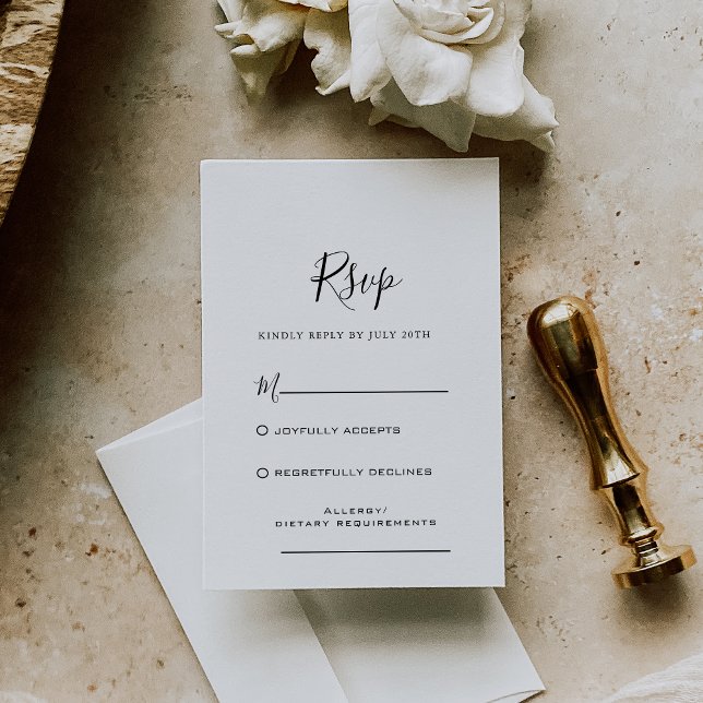 Carte RSVP officielle de calligraphie (Créateur téléchargé)