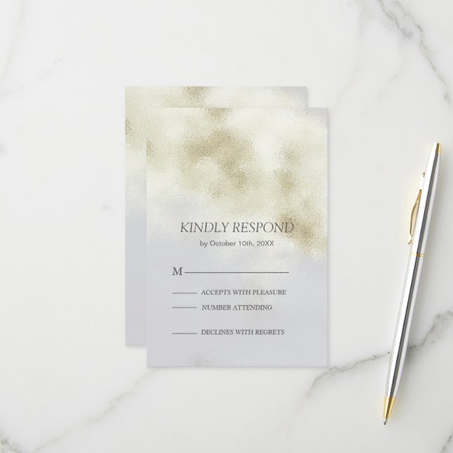 Carte RSVP Optique Blanc (Devant/Arrière en situation)
