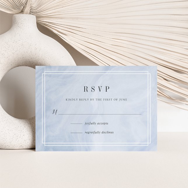 Carte RSVP Optique Bleu (Créateur téléchargé)
